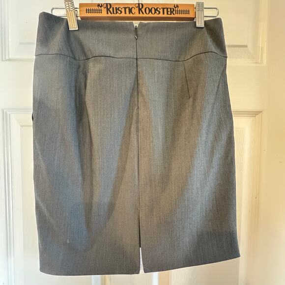 VTG Express Design Studio Gray Mini Plaid Pencil Career Skirt Pockets  2 Small - Picture 7 of 9
